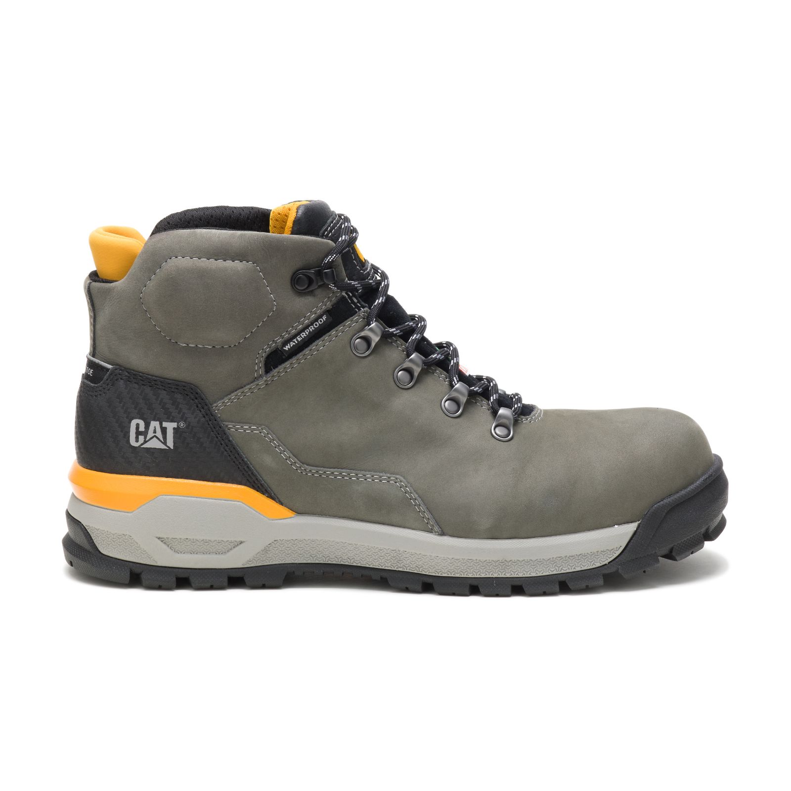 Caterpillar Boots Online - Caterpillar Kinetic Ice+ Waterproof Thinsulate™ Composite Toe Csa Mens Work Boots grey green (762013-VWL)